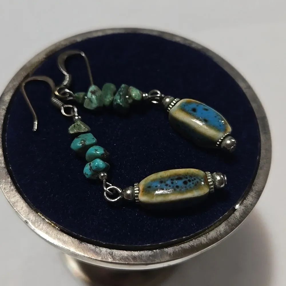 Turquoise and Sterling Silver Earrings